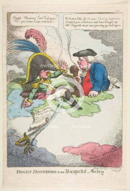 Boney Bothered or an Unexpected Meeting, July 9, 1808. Creator: Charles Williams.