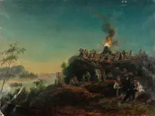 Bonfire, 1872. Creator: Robert Wilhelm Ekman