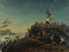 Bonfire, 1872. Creator: Robert Wilhelm Ekman