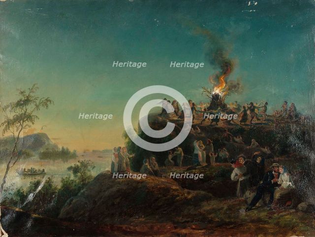 Bonfire, 1872. Creator: Robert Wilhelm Ekman.