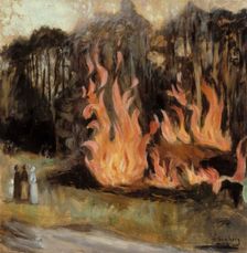 Bonfires, 1890-1917. Creator: Hugo Simberg