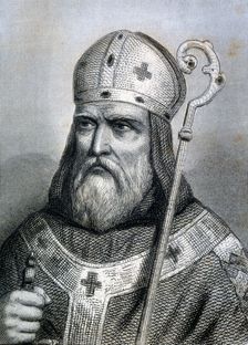 Boniface I, Saint. Roman pope (418 - 422), 15th century. Creator: Unknown