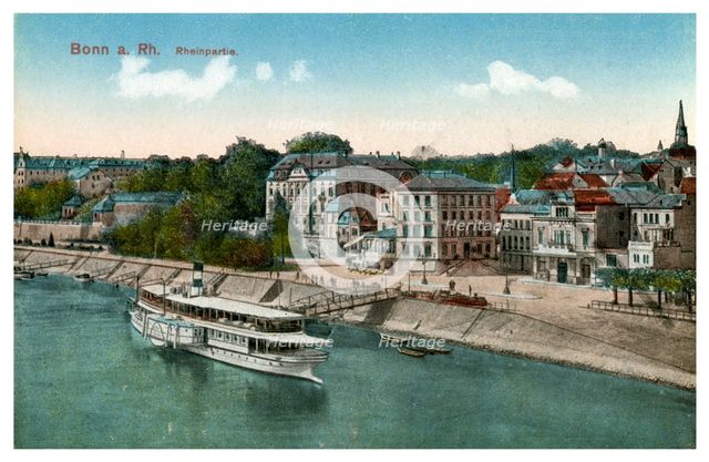 Bonn and the River Rhine, 20th century. Artist: Unknown