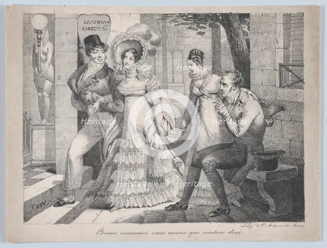 Bonne renommée vaut mieux que ceinture dorée, ca. 1820-30. Creator: Sebastien Coeure.