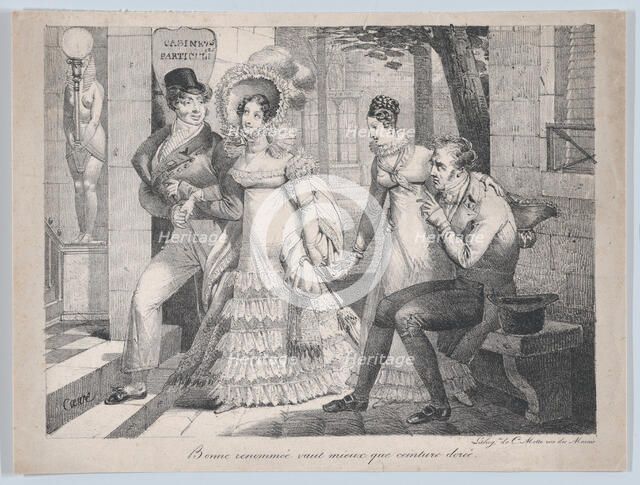 Bonne renommée vaut mieux que ceinture dorée, ca. 1820-30. Creator: Sebastien Coeure.