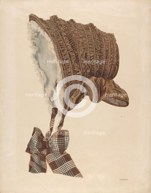 Bonnet, 1935/1942. Creator: Ferdinand Badin.