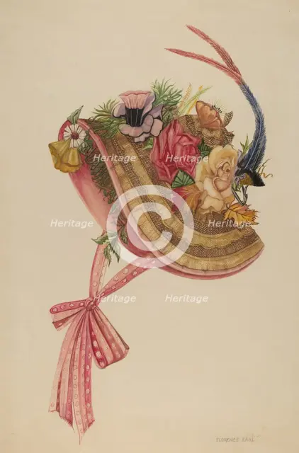 Bonnet, 1935/1942. Creator: Florence Earl.