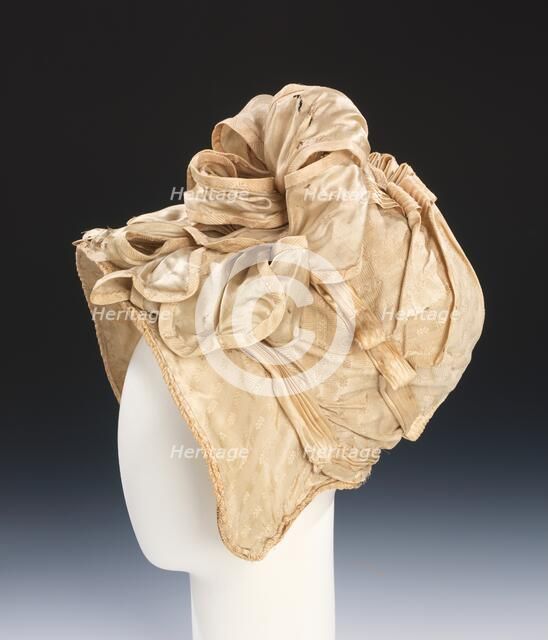 Bonnet, American, 1810. Creator: Unknown.
