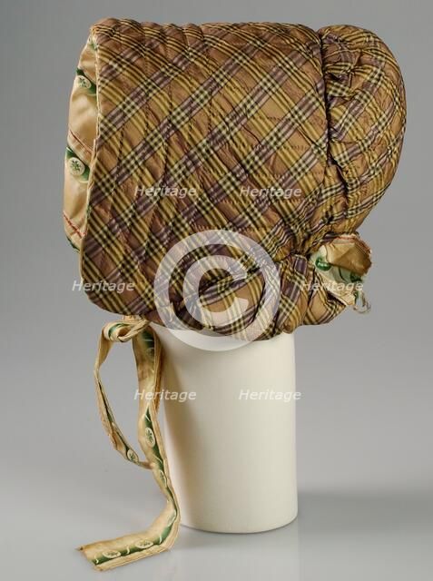 Bonnet, American, ca. 1840. Creator: Unknown.