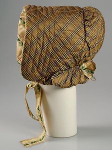 Bonnet, American, ca. 1840. Creator: Unknown