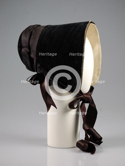 Bonnet, American, ca. 1845. Creator: Unknown.
