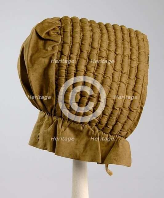 Bonnet, American, ca. 1850. Creator: Unknown.