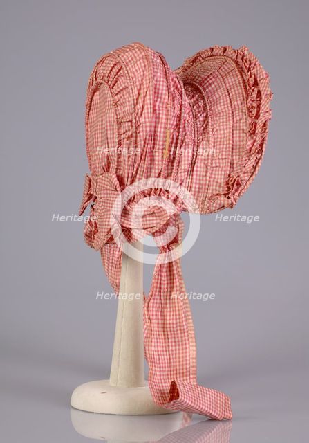 Bonnet, American, ca. 1860. Creator: Unknown.