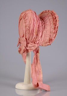 Bonnet, American, ca. 1860. Creator: Unknown