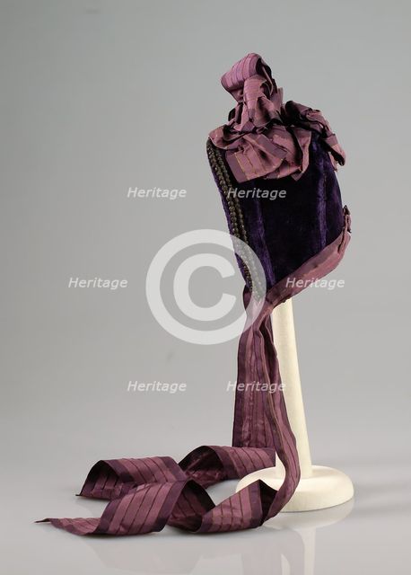 Bonnet, American, ca. 1870. Creator: Mrs. M. Courtney.