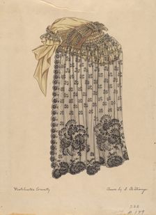 Bonnet and Veil, c. 1936. Creator: Isabelle De Strange