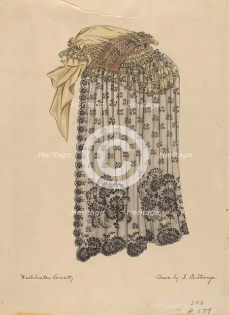 Bonnet and Veil, c. 1936. Creator: Isabelle De Strange.