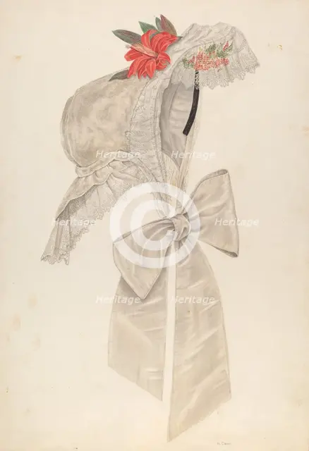Bonnet, c. 1940. Creator: Nancy Crimi.