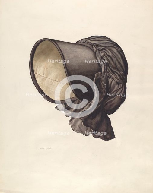 Bonnet, c. 1940. Creator: Lillian Causey.
