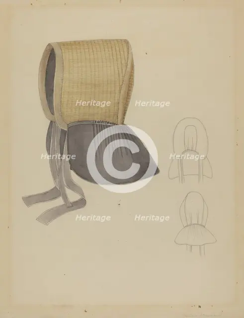 Bonnet, c. 1936. Creator: Bessie Forman.