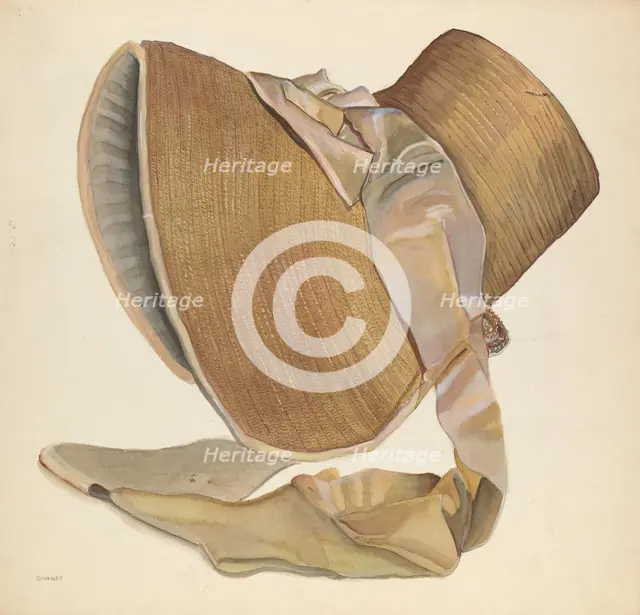 Bonnet, c. 1936. Creator: Gwyneth King.