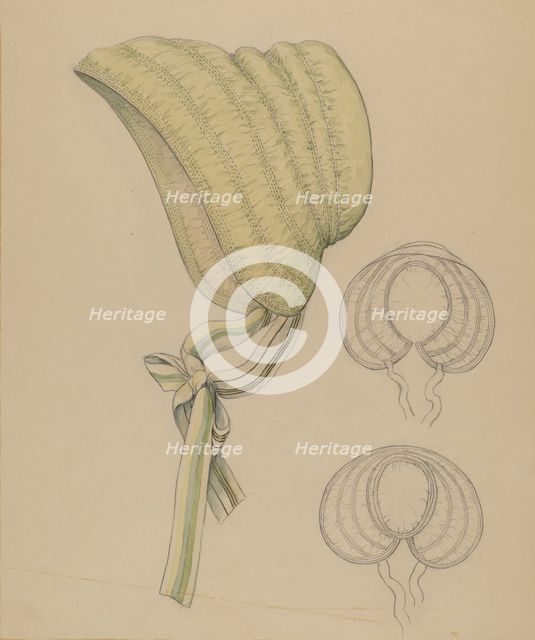 Bonnet, c. 1936. Creator: Jessie M. Benge.