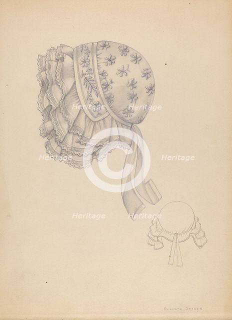 Bonnet, c. 1936. Creator: Roberta Spicer.