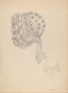 Bonnet, c. 1936. Creator: Roberta Spicer