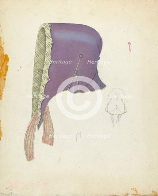 Bonnet, c. 1937. Creator: Bessie Forman.