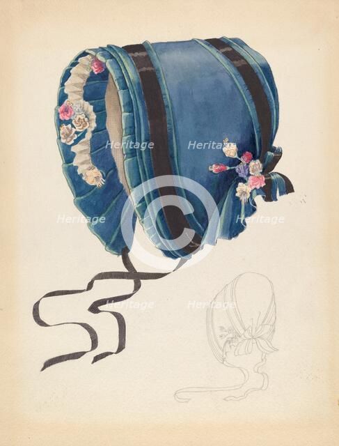 Bonnet, c. 1937. Creator: Doris Beer.