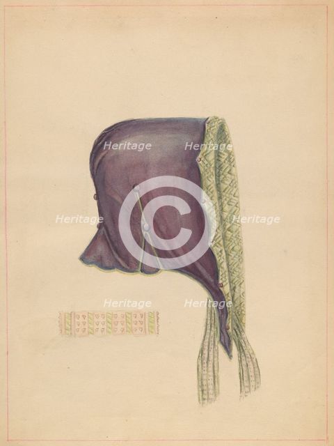 Bonnet, c. 1937. Creator: Fanchon Larzelere.