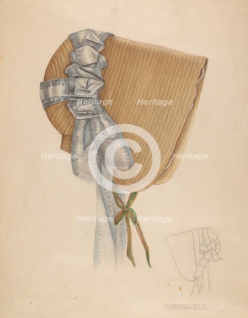 Bonnet, c. 1937. Creator: Florence Earl.