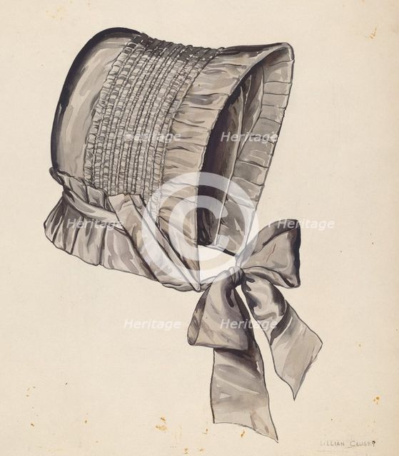 Bonnet, c. 1937. Creator: Lillian Causey.
