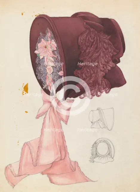 Bonnet, c. 1937. Creator: Rosalia Lane.