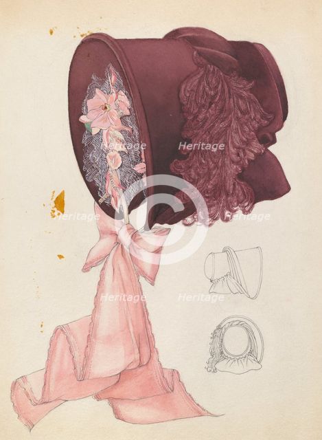 Bonnet, c. 1937. Creator: Rosalia Lane.