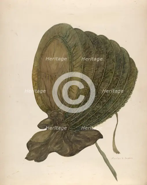 Bonnet, c. 1939. Creator: Marion Gaskill.