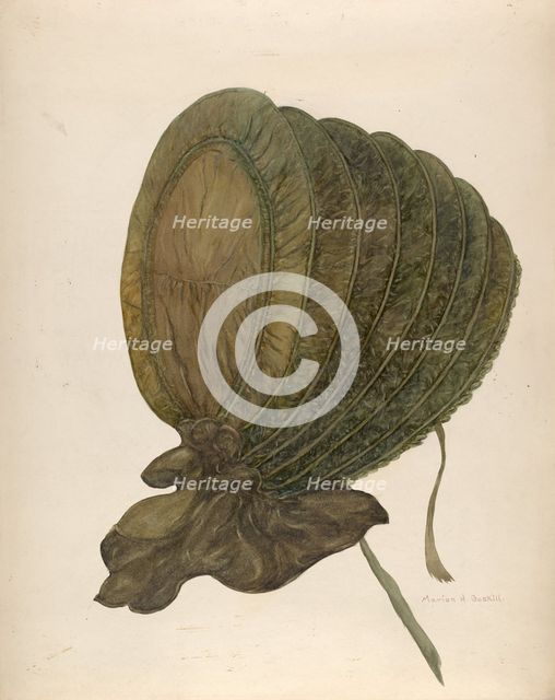 Bonnet, c. 1939. Creator: Marion Gaskill.