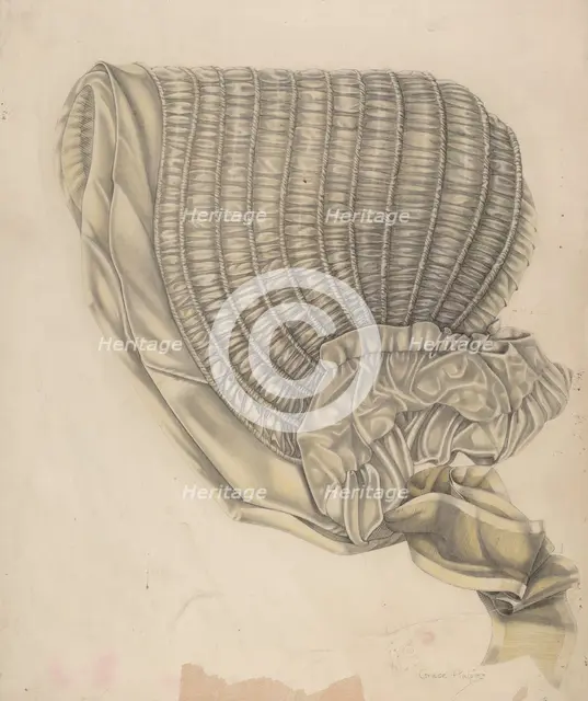 Bonnet, c. 1939. Creator: Grace Halpin.