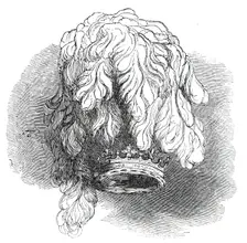 Bonnet worn by the Pretender, at Holyrood, 1845. Creator: Unknown