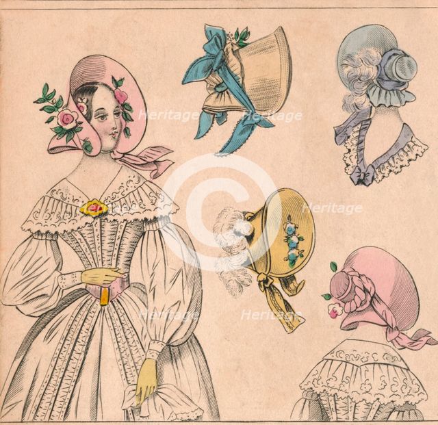 Bonnets, 19th century. Creator: Unknown.