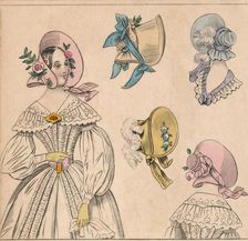 Bonnets, 19th century. Creator: Unknown