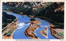 Bonneville Dam, Columbia River, Oregon/Washington, USA, 1940