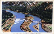 Bonneville Dam, Columbia River, Oregon/Washington, USA, 1940