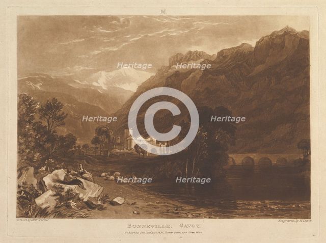 Bonneville, Savoy (Liber Studiorum, part XIII, plate 64), January 1, 1819. Creator: JMW Turner.