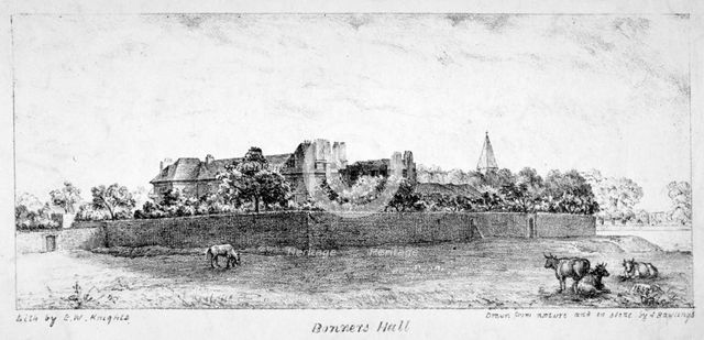 Bonner's Hall, Bethnal Green, London, 1852. Artist: J Rawlings
