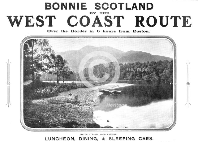 Bonnie Scotland by the West Coast Route - over the border in 6 hours from Euston, 1909. Creator: Unknown.