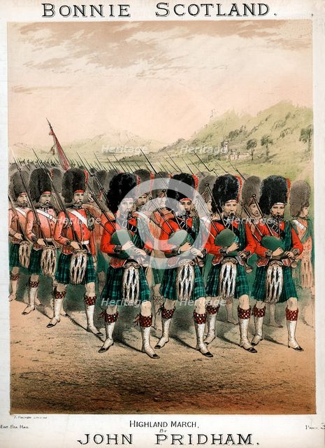 Bonnie Scotland, sheet music cover, c1860. Artist: T Packer