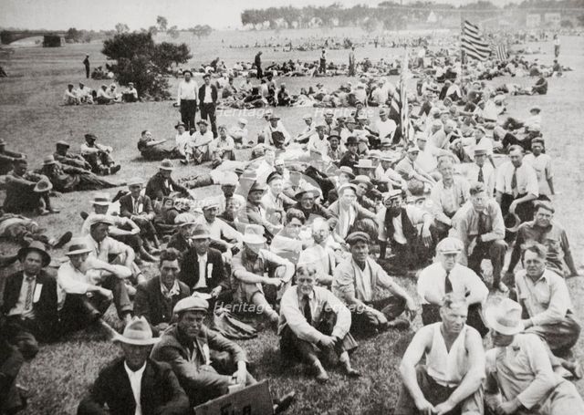 'Bonus Army' in Anacostia Park, Washington DC, USA, Great Depression, 1932. Creator: Unknown.