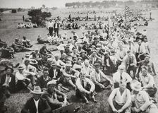 Bonus Army in Anacostia Park, Washington DC, USA, Great Depression, 1932