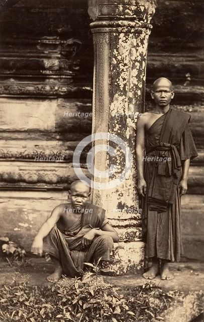 Bonzes de la Grande Pagode, 1866. Creator: Emile Gsell.